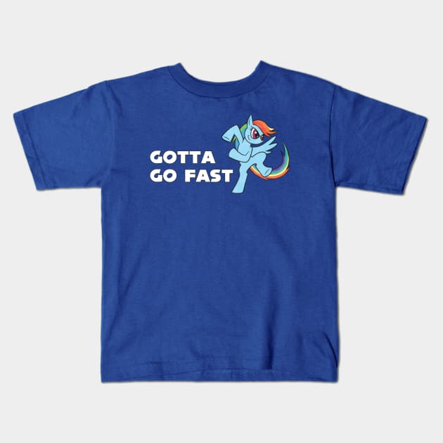 My Little Pony - Rainbow Dash - Gotta Go Fast Kids T-Shirt by Kaiserin